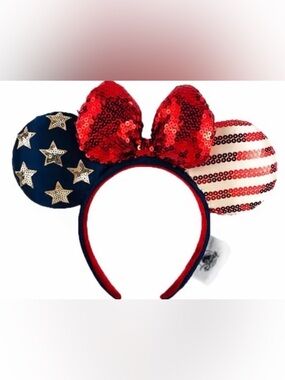 Patriotic Stars and Stripes Mouse Ears Headband